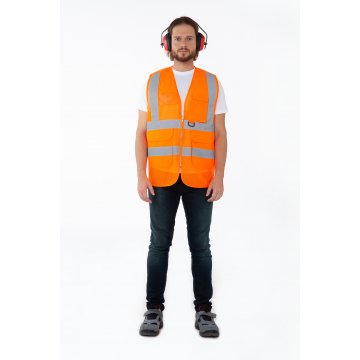 Turuncu File Mühendis Yeleği